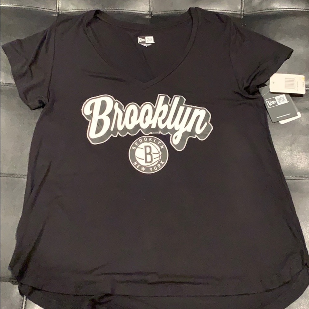 Brooklyn Nets Black VNeck Shirt - Size M, L & XL